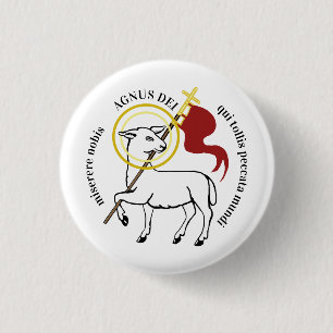 Badge Rond 2,50 Cm Agneau de Dieu 