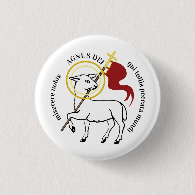 Badge Rond 2,50 Cm Agneau de Dieu  (Devant)