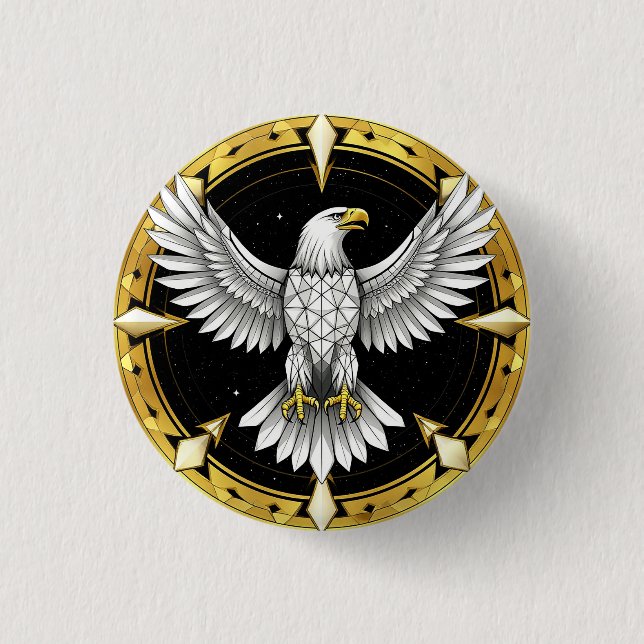 Badge Rond 2,50 Cm Aigle Abstrait (Devant)