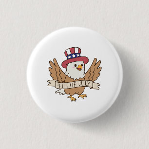 Badge Rond 2,50 Cm Aigle du 4 juillet