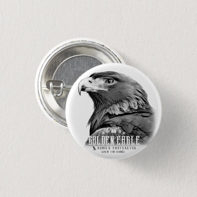 Badge Rond 2,50 Cm Aigle royal (Devant & derrière)