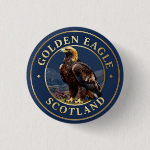 Badge Rond 2,50 Cm 🦅 Aigle royal des Highlands écossais
