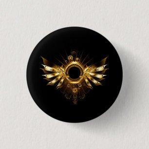 Badge Rond 2,50 Cm Ailes steampunk