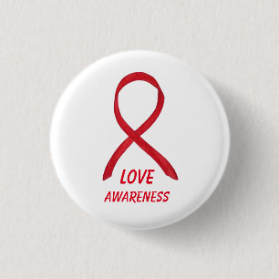 Badge Rond 2,50 Cm Aimer les broches à ruban personnalisées