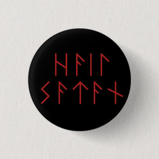 Badge Rond 2,50 Cm Aîné rouge foncé Futhark Hail Satan