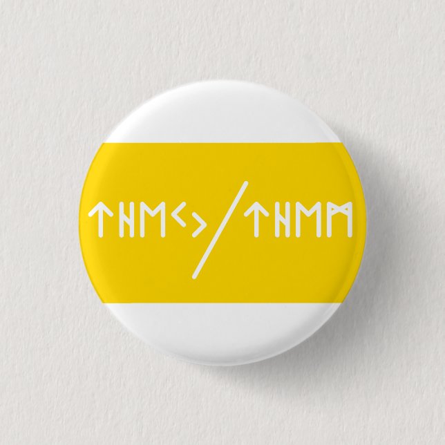 Badge Rond 2,50 Cm Aînés Futhark Ils/Eux Pronounouns (Devant)