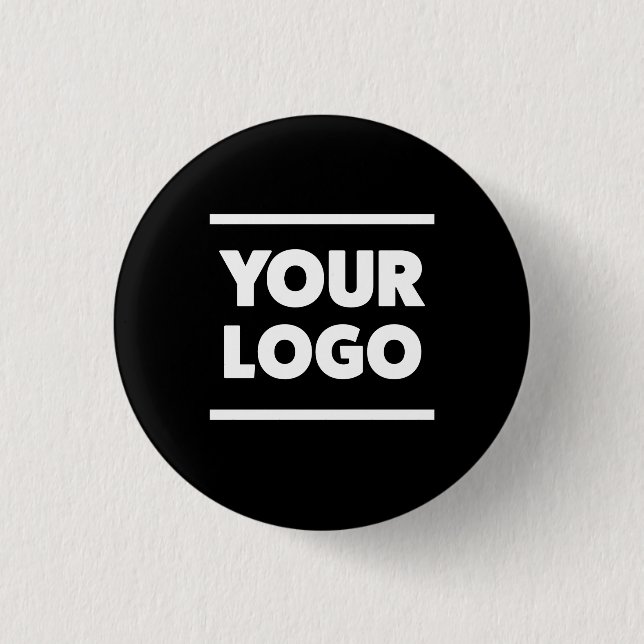 Badge Rond 2,50 Cm Ajouter votre logo (noir et blanc) (Devant)