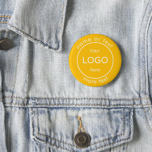 Badge Rond 2,50 Cm Ajoutez le logo jaune de votre entreprise
