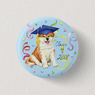 Badge Rond 2,50 Cm Akita Graduate