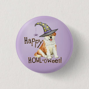 Badge Rond 2,50 Cm Akita Witch