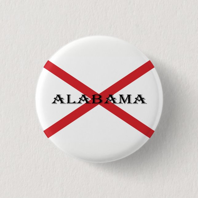 Badge Rond 2,50 Cm Alabama et drapeau pbcnt (Devant)