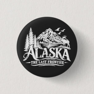 Badge Rond 2,50 Cm Alaska Le Dernier Frontière