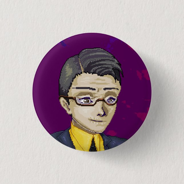 Badge Rond 2,50 Cm Alexander - petit broche arrière (Devant)