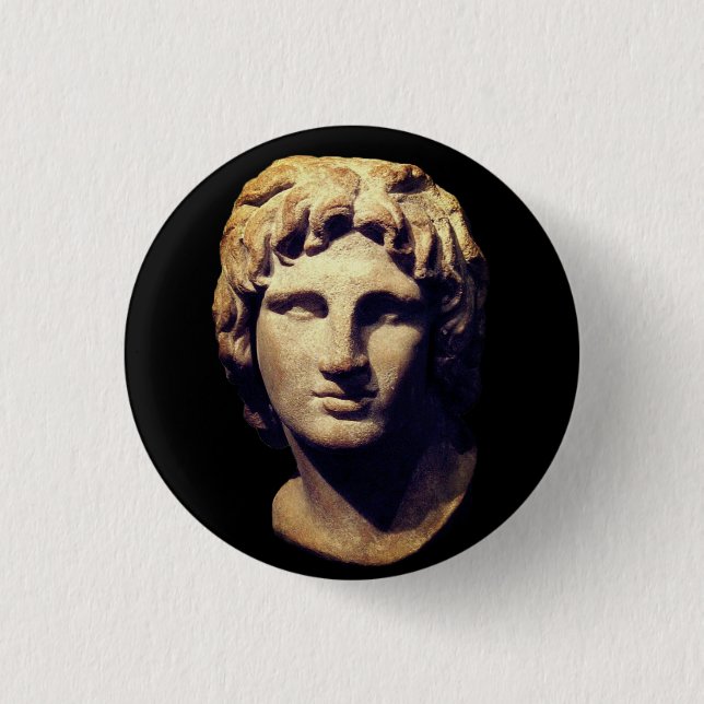 Badge Rond 2,50 Cm Alexandre le Grand (Devant)