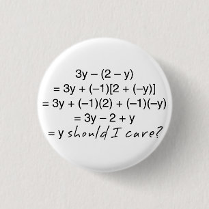 Badge Rond 2,50 Cm Algebra Pourquoi devrais-je me soucier de l'Humour