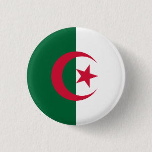 Badge Rond 2,50 Cm Algeria (Algerian) Flag