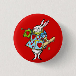Badge Rond 2,50 Cm Alice au pays des merveilles ~ Coeurs rouges du la