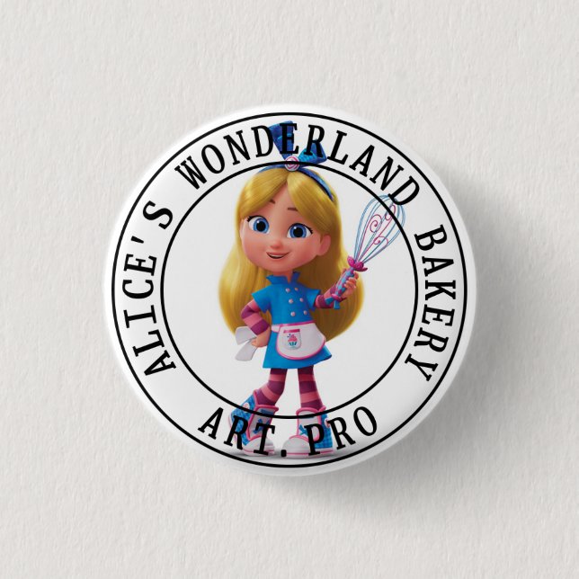 Badge Rond 2,50 Cm Alice's Wonderland Bakery (Devant)