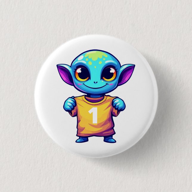 Badge Rond 2,50 Cm Alien de Lil (Devant)