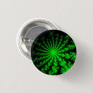 Badge Rond 2,50 Cm Alien Fractal Burst