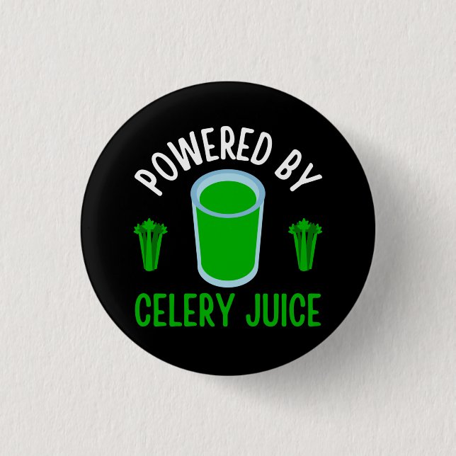 Badge Rond 2,50 Cm Alimenté Par Celery Juice (Devant)