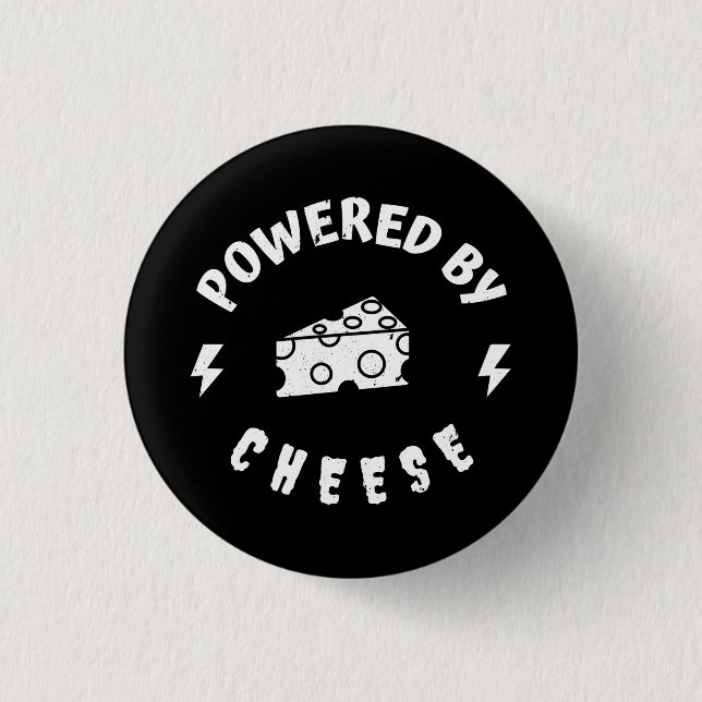 Badge Rond 2,50 Cm Alimenté par du fromage (Devant)