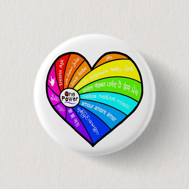 Badge Rond 2,50 Cm All You Need is Love (Devant)