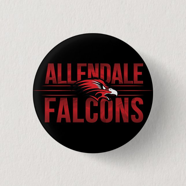 Badge Rond 2,50 Cm Allendale Falcons #2 (Devant)