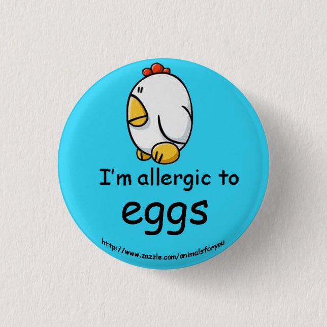 Badge Rond 2,50 Cm Allergie des oeufs (Devant)