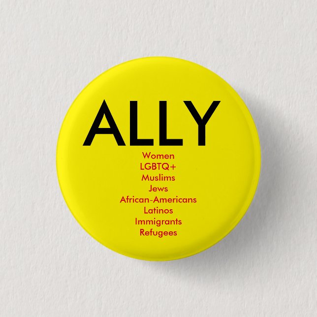 Badge Rond 2,50 Cm Allié (Devant)
