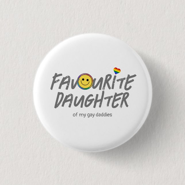 Badge Rond 2,50 Cm Allié favori LGBTQ personnalisé (Devant)