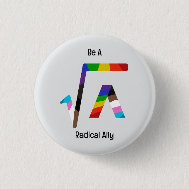 Badge Rond 2,50 Cm Allié radical (Devant)
