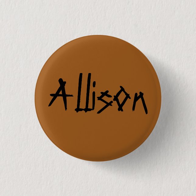 Badge Rond 2,50 Cm Allison de la police noire orpheline (Devant)