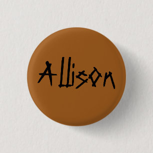 Badge Rond 2,50 Cm Allison de la police noire orpheline