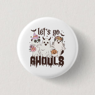 Badge Rond 2,50 Cm Allons Gouls Halloween