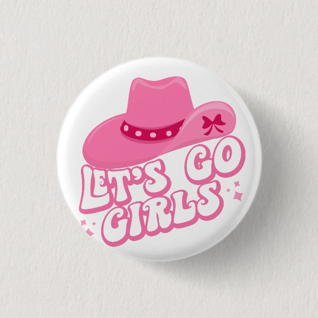 Badge Rond 2,50 Cm Allons-y Filles - Casquettes de cowboy - Casquette (Devant)