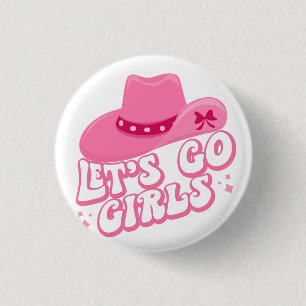 Badge Rond 2,50 Cm Allons-y Filles - Casquettes de cowboy - Casquette