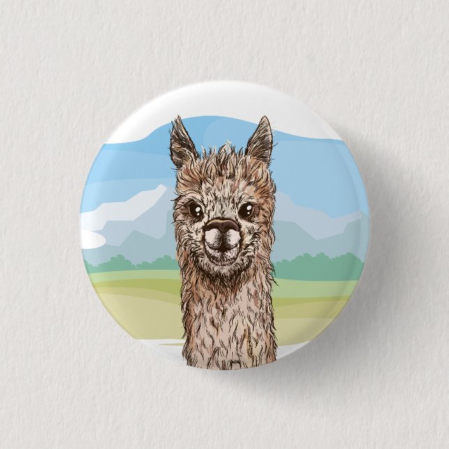 Badge Rond 2,50 Cm Alpaca (Devant)