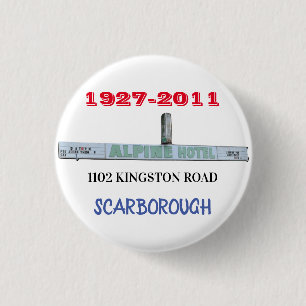 BADGE ROND 2,50 CM ALPINE HOTEL SCARBOROUGH
