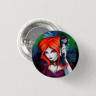 Badge Rond 2,50 Cm Alt Delta : Shiki avec épée