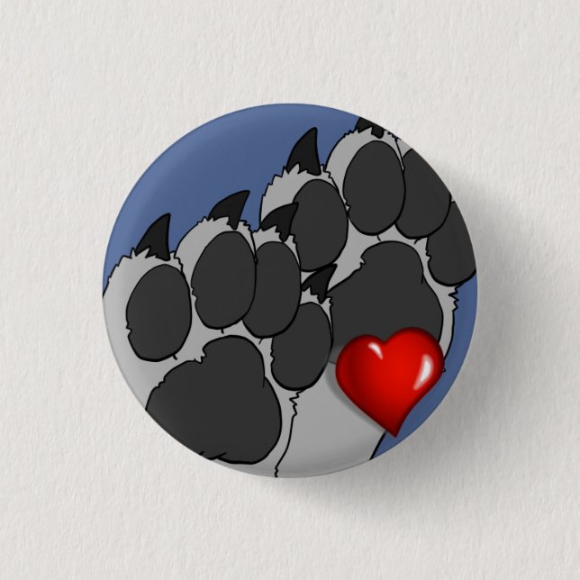 Badge Rond 2,50 Cm Amant de patte (Devant)