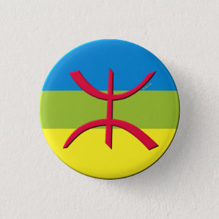 Badge Rond 2,50 Cm amazigh de berbere d'insigne
