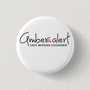 Badge Rond 2,50 Cm Amber alerte
