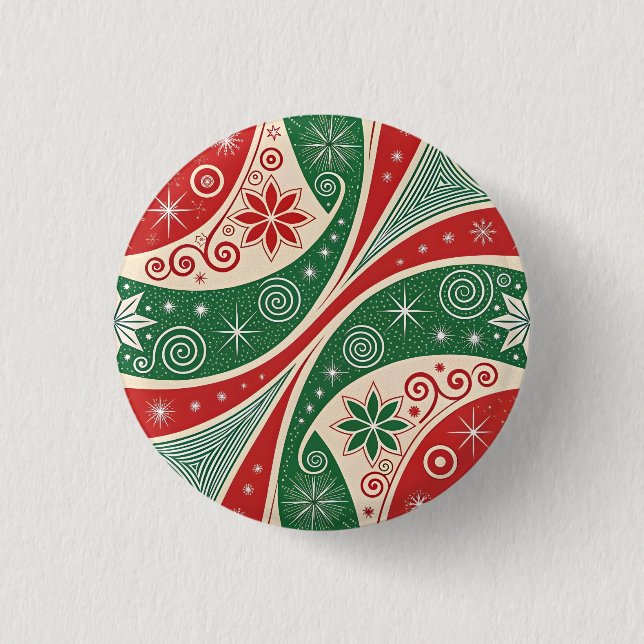 Badge Rond 2,50 Cm Ambiance de Noël (Devant)