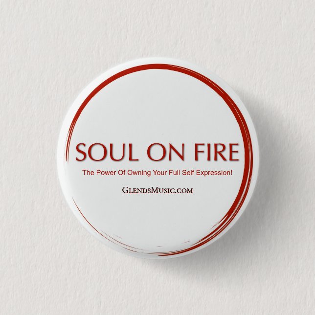 Badge Rond 2,50 Cm Âme en feu (Devant)