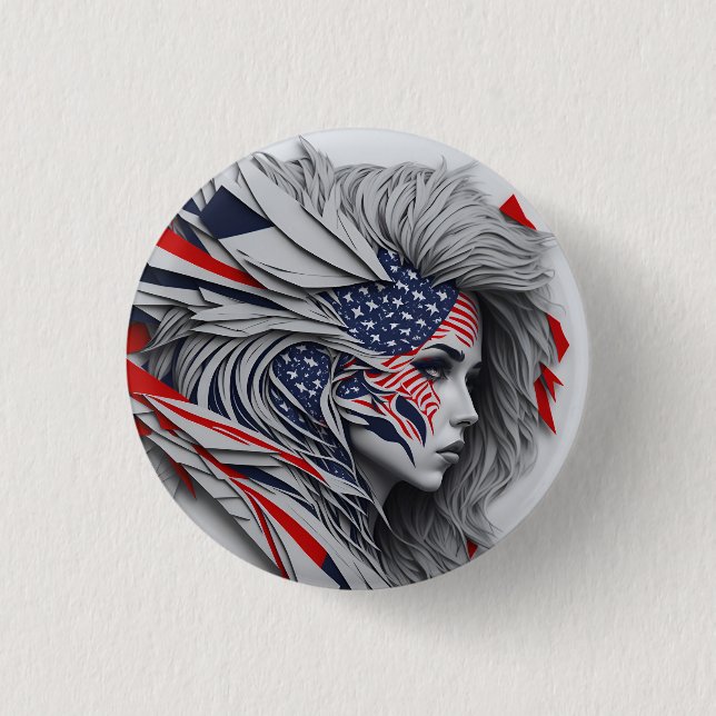 Badge Rond 2,50 Cm american fan 21 (Devant)
