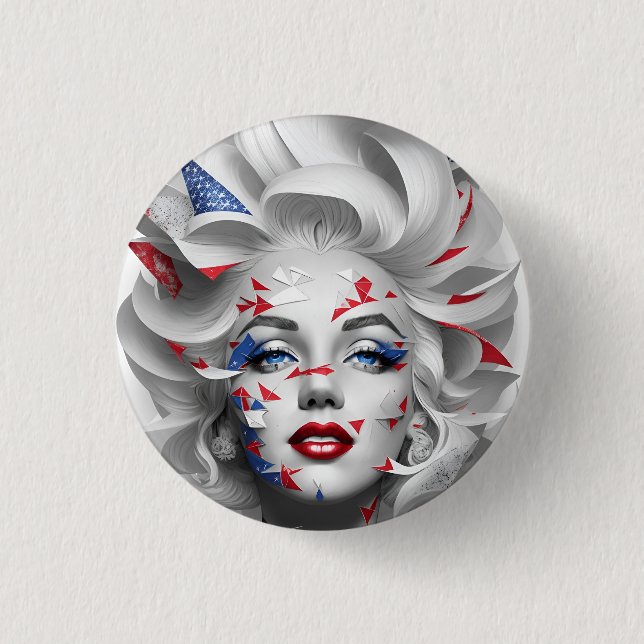 Badge Rond 2,50 Cm american fan 26 (Devant)