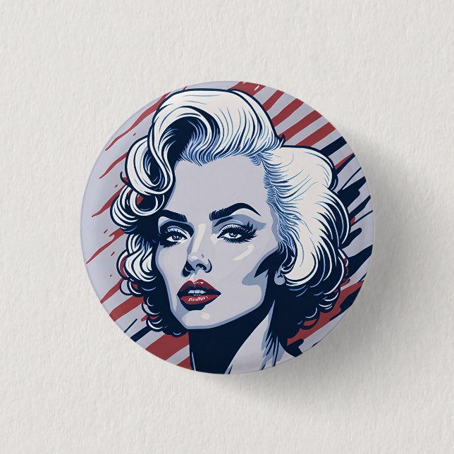 Badge Rond 2,50 Cm american fan 5 (Devant)