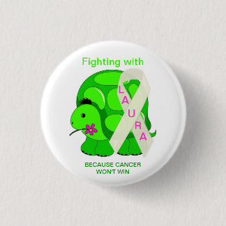 Badge Rond 2,50 Cm Amis de Laura, combattant avec le Pin de Laura