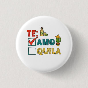 Badge Rond 2,50 Cm Amo Tequila Cinco De Mayo Drôle